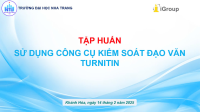 Tập huấn sử dụng công cụ kiểm soát đạo văn Turnitin