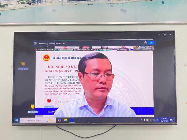 Trường Đại học Nha Trang tham dự Hội nghị sơ kết giai đoạn 2022-2025 thực hiện Quyết định số 78/QĐ-TTg ngày 14/01/2022 của Thủ tướng Chính phủ