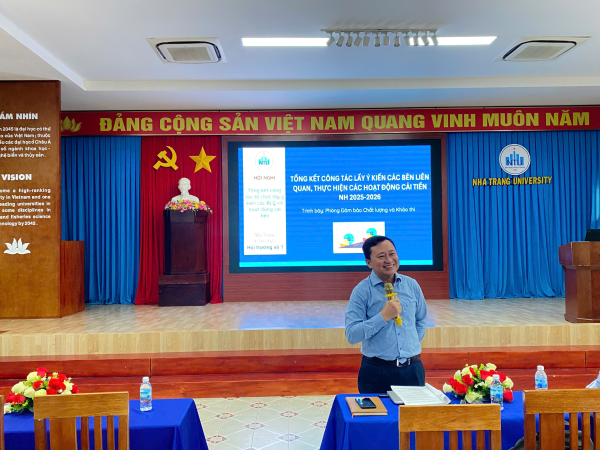 Trường Đại học Nha Trang tổ chức Hội nghị tổng kết công tác lấy ý kiến các BLQ NH 2024-2025 và triển khai kế hoạch NH 2025-2026