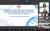 Phòng Đảm bảo chất lượng và Khảo thí tham dự Hội thảo "Sử dụng trí tuệ nhân tạo (AI) hiệu quả trong hoạt động bảo đảm chất lượng ở các cơ sở giáo dục đại học"