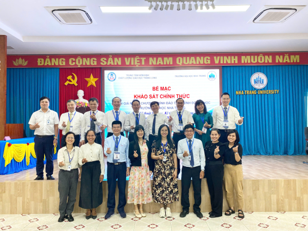 Trường Đại học Nha Trang hoàn thành đợt Khảo sát chính thức Đánh giá ngoài 5 Chương trình Đào tạo: Kỹ thuật môi trường, Kỹ thuật hóa học, Kỹ thuật cơ khí động lực, Công nghệ chế tạo máy và Kinh tế.
