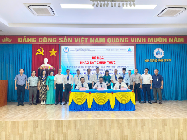 Trường Đại học Nha Trang hoàn thành đợt Khảo sát chính thức Đánh giá ngoài 5 Chương trình Đào tạo: Kỹ thuật môi trường, Kỹ thuật hóa học, Kỹ thuật cơ khí động lực, Công nghệ chế tạo máy và Kinh tế.